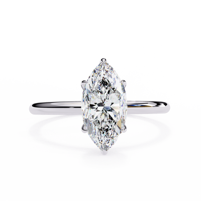 1 Carat Marquise Cut Diamond Engagement Ring Lab Diamond Solitaire Engagement Rings