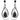 4.36 Carat Round Cut Pave Setting Black And White Diamond Dangle Earring