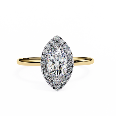 1.20 Carat Marquise Cut Halo Lab Diamond Engagement Ring Lab Diamond