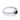 Side view of a white gold ring featuring a round black diamond with pear-shaped diamond accents and a beaded design band