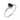 Angle view of Pear-shaped black diamond ring with milgrain bezel setting and white diamond accents on a slim silver band.