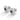 Angle View of 2 carat round Shape black diamond stud earrings with double halo of white diamonds & 4 Prong in white gold