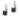 2.65 Carat Princess And Round Cut Halo Prong Setting Black And White Diamond Dangle Earring