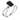 Angle view of a White gold crisscross band ring featuring a bezel-set emerald-cut black diamond for a bold, modern look
