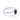 Side view of emerald cut black diamond framed in a sleek bezel setting atop a pavé band crafted in white gold.