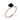 Angled view shows a rose gold ring with a round black diamond centerpiece and a band adorned with sparkling pavé diamonds.
