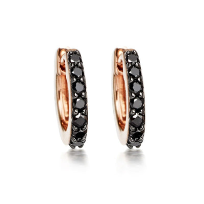 0.22 Ct Round Cut Prong Setting Black Diamond Earrings Black Diamond Earrings