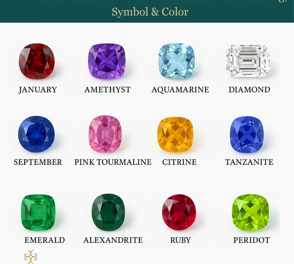Birthstone Chart: Know Your Birthstone & It's Meaning, Symbol & Color