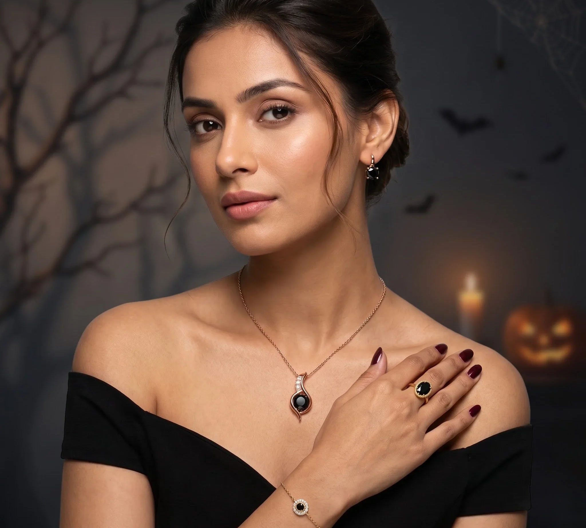 black diamond jewelry for halloween sale 2026 