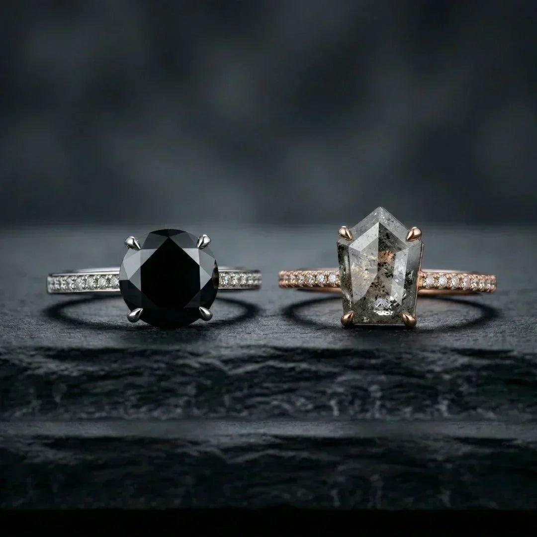 black diamond vs salt and pepper diamond comparison
