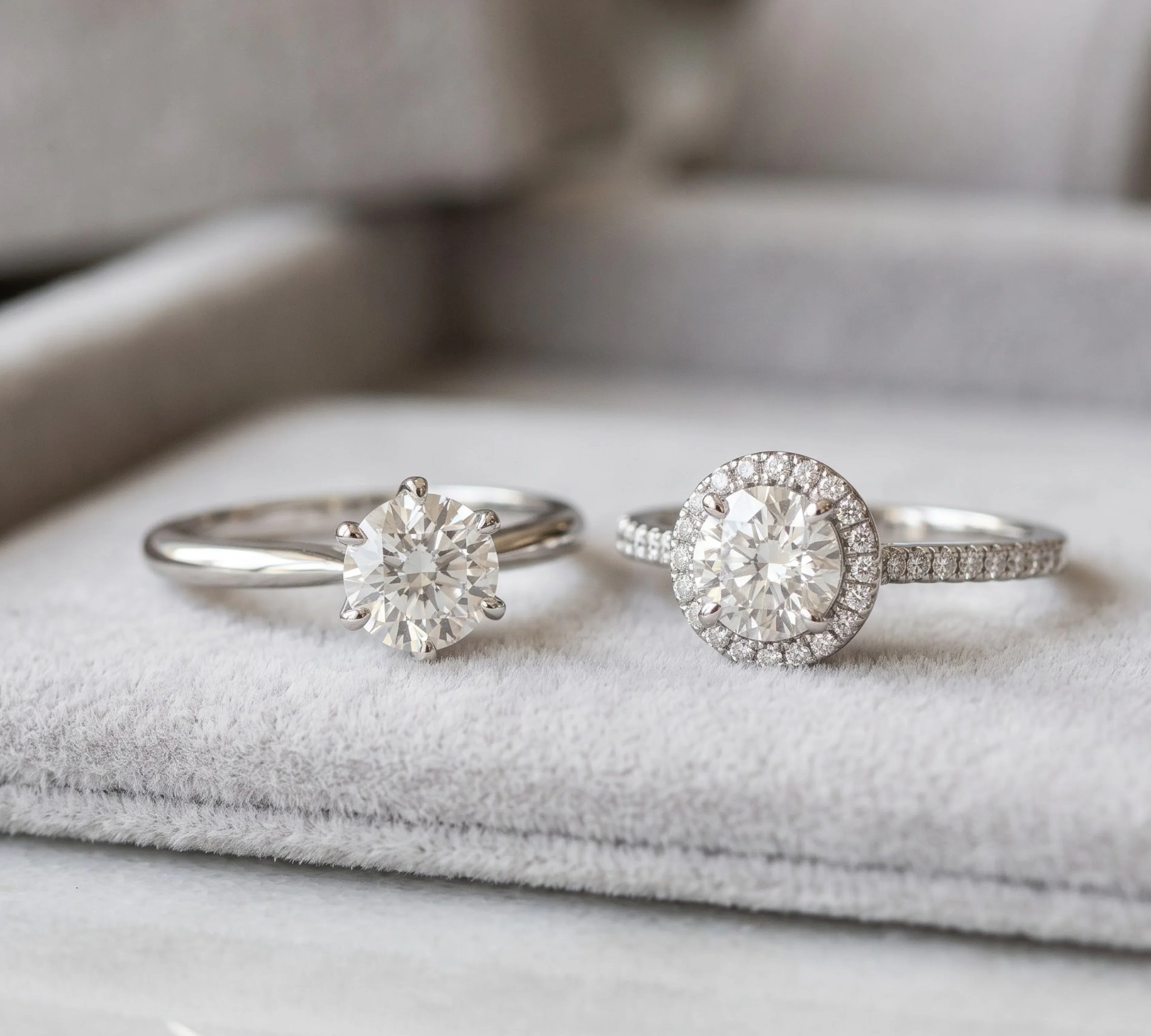 How To Choose Between A Solitaire And Halo Engagement Ring