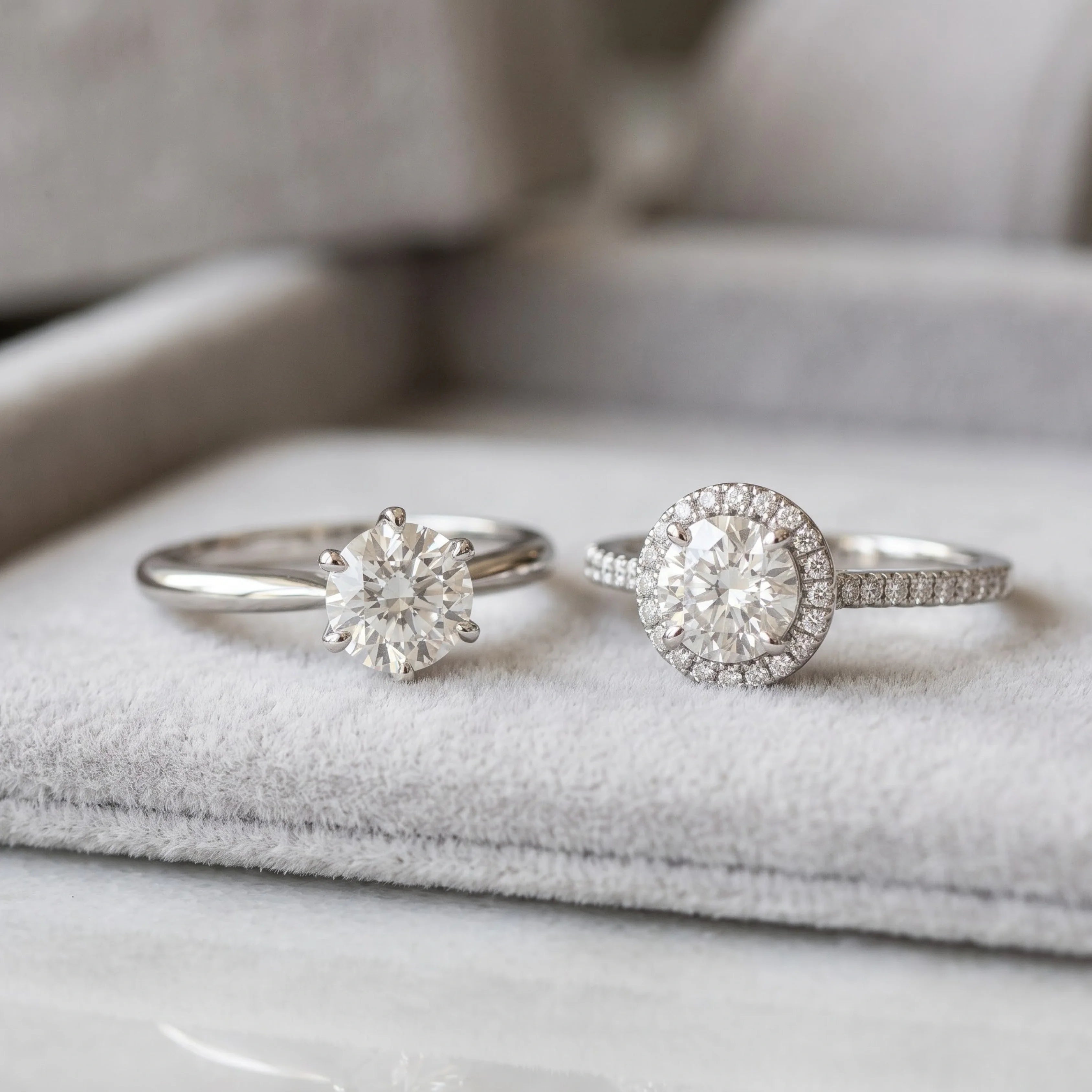 How To Choose Between A Solitaire And Halo Engagement Ring
