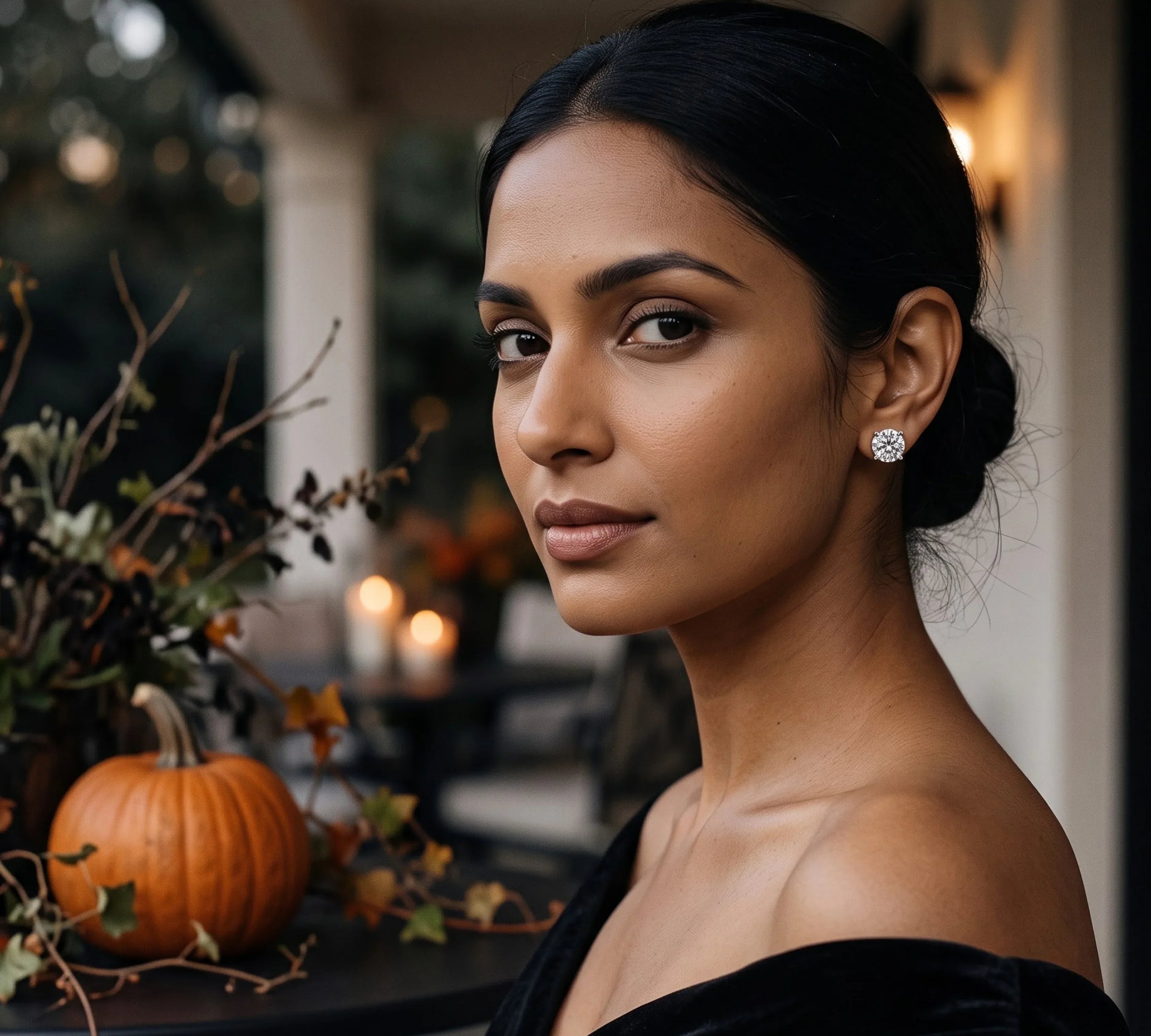Classic Diamond Studs For Halloween