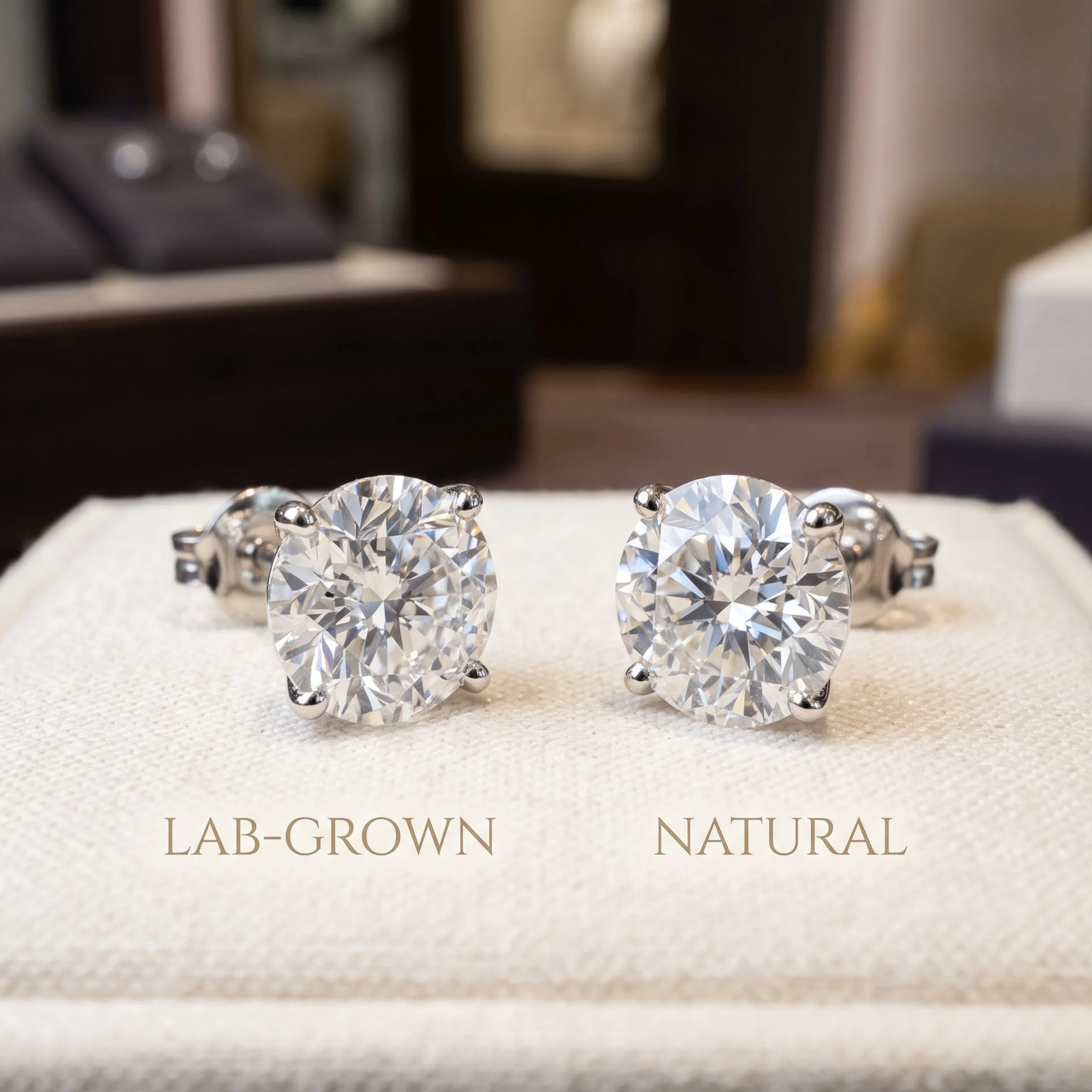Lab-Grown Vs Natural Diamond Studs