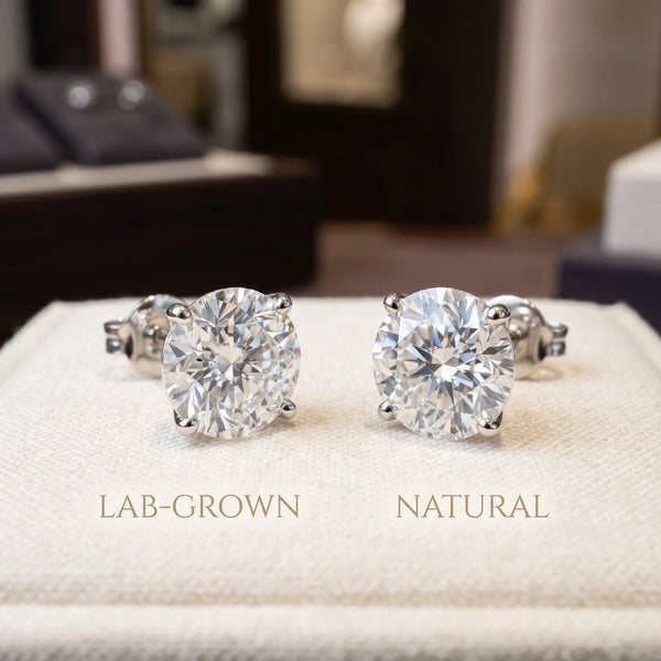 Lab-Grown Vs Natural Diamond Studs