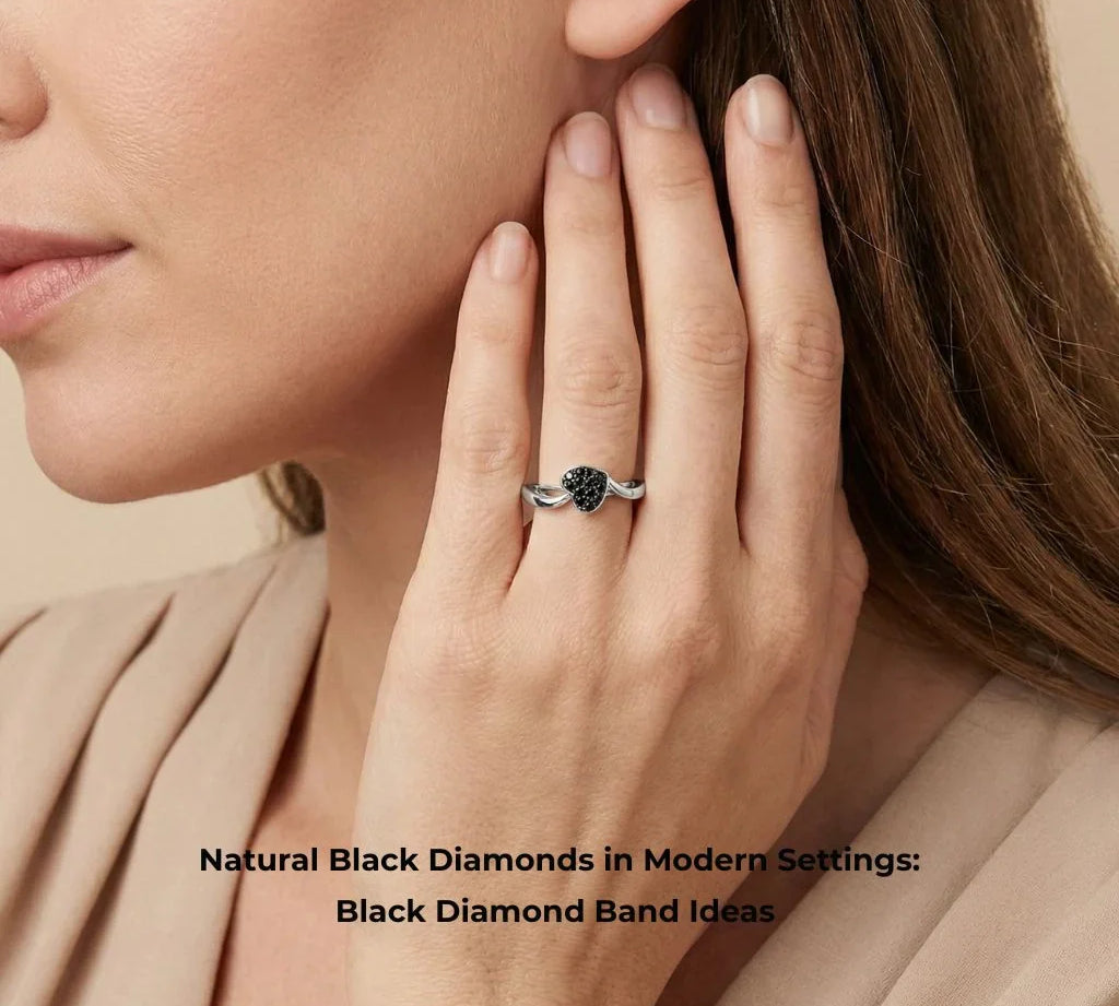 Natural Black Diamonds In Modern Settings: Black Diamond Band Ideas 