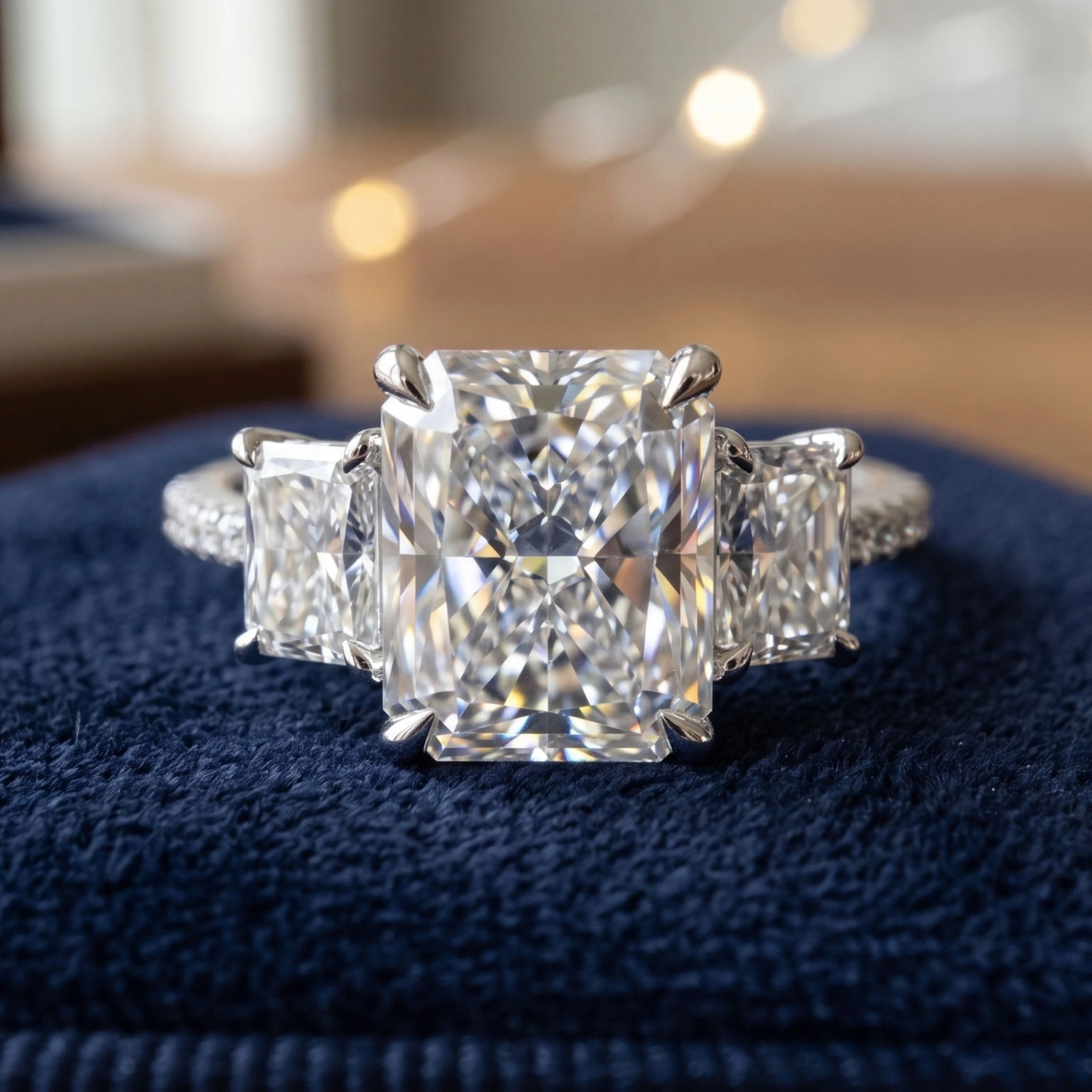 Three Stone Diamond Rings Meet Diamond Pendants: Layering Guide