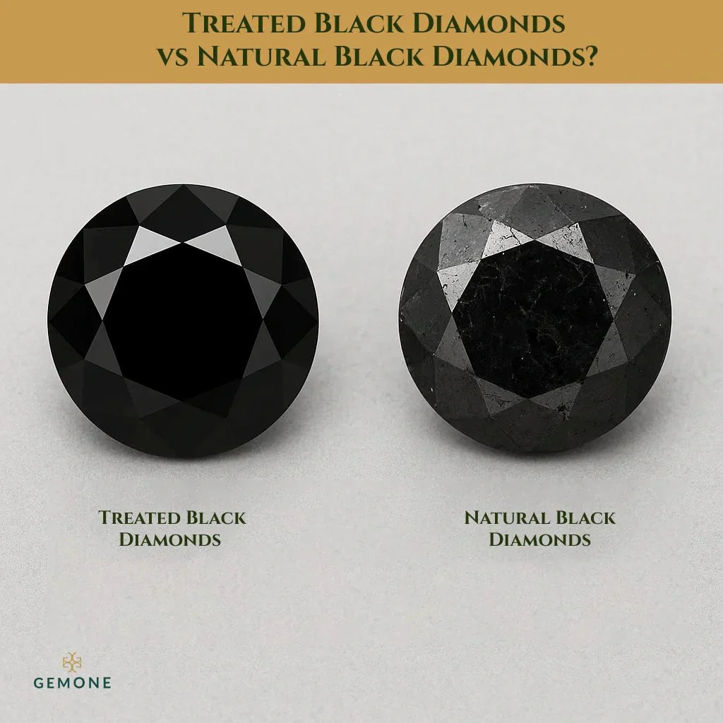 Treated Black Diamonds vs Natural Black Diamonds