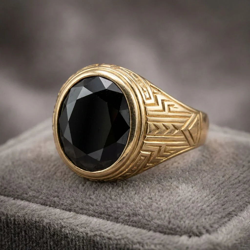 Vintage Black Diamond Signet Rings