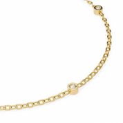 0.07 Carat Round Shape Diamond Bracelet In Yellow Gold