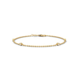 0.07 Carat Bezel Set Diamond Station Bracelet in Yellow Gold