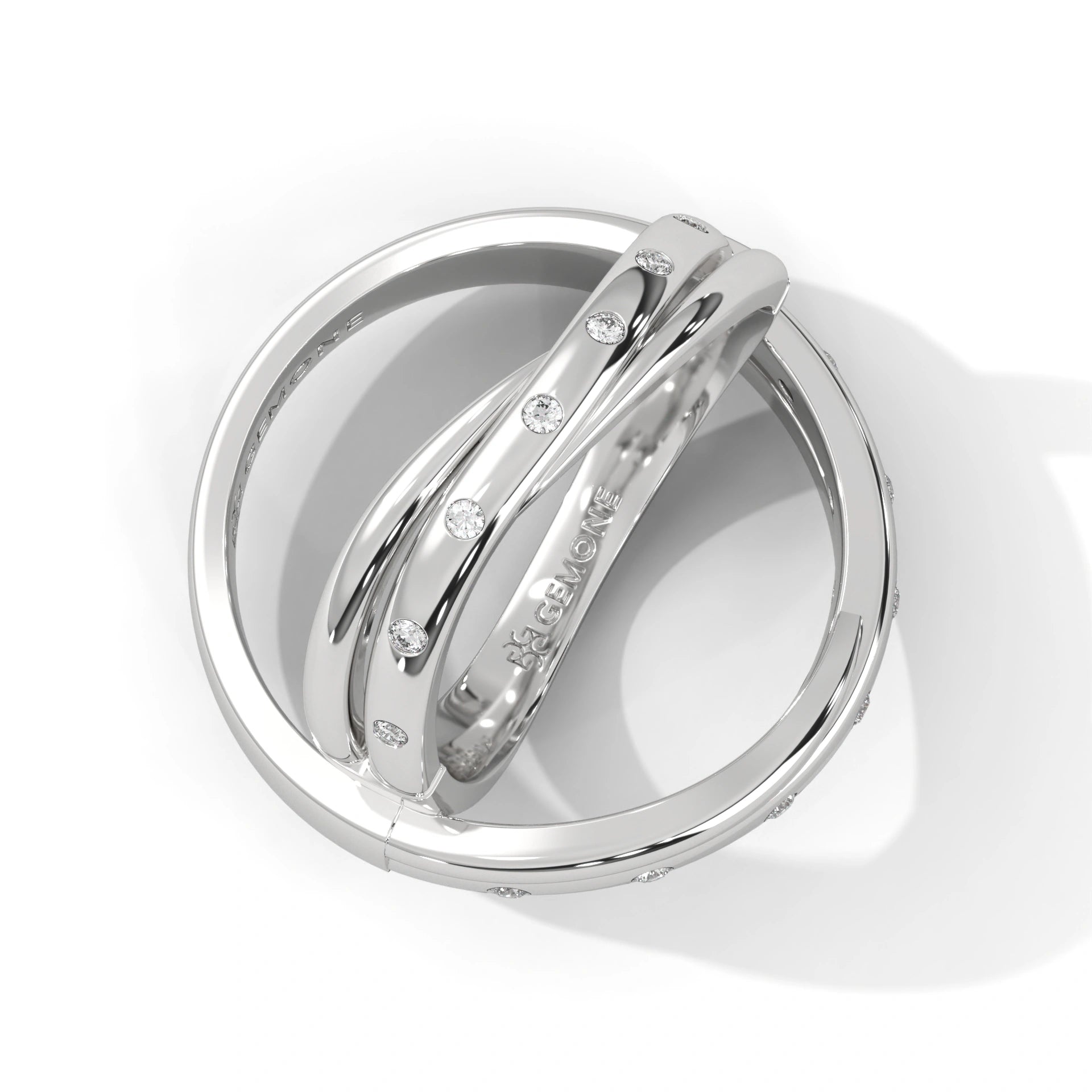 0.07 Ct Lab Diamond Men's Ring White Gold Couple Ring 950 Platinum Natural Diamond