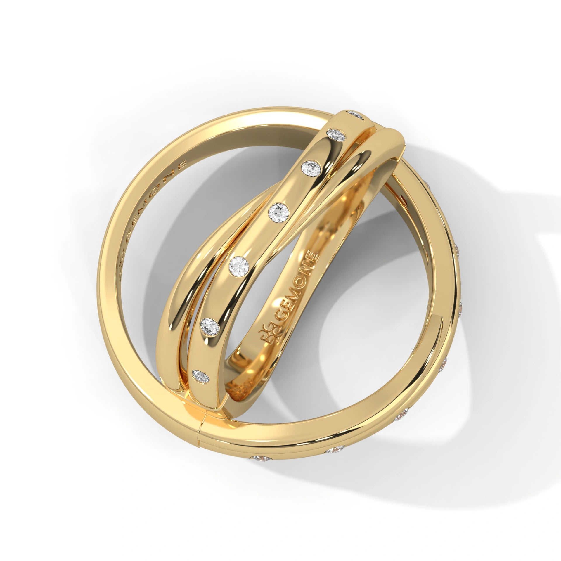 0.07 Ct Lab Diamond Men's Ring White Gold Couple Ring 18K Yellow Gold Natural Diamond