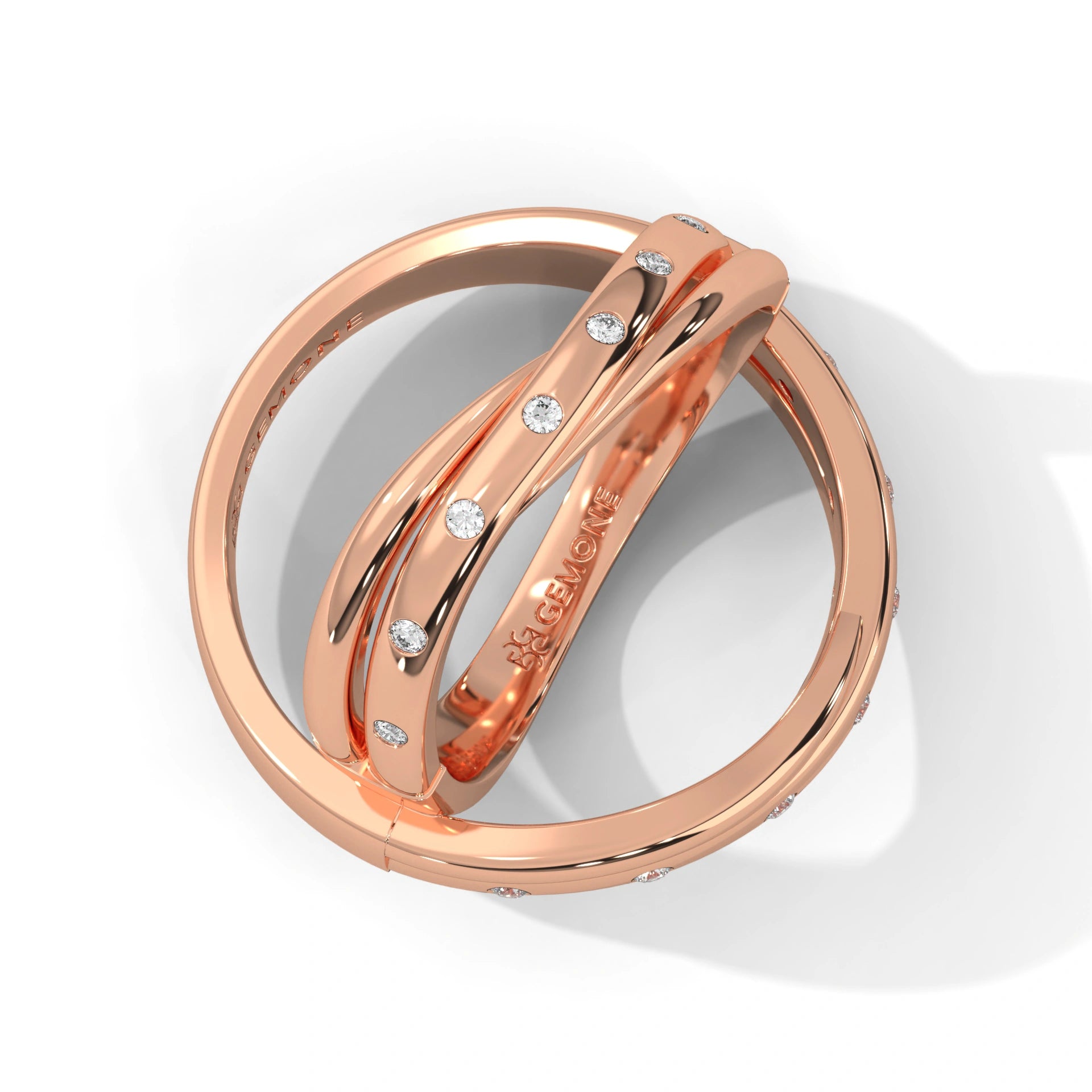 0.07 Ct Lab Diamond Men's Ring White Gold Couple Ring 18K Rose Gold Natural Diamond