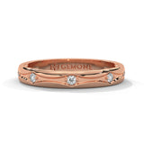 0.08 Ct Lab Diamond Contour Wedding Band Rose Gold