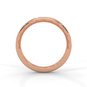 0.08 Ct Lab Diamond Contour Wedding Band Rose Gold