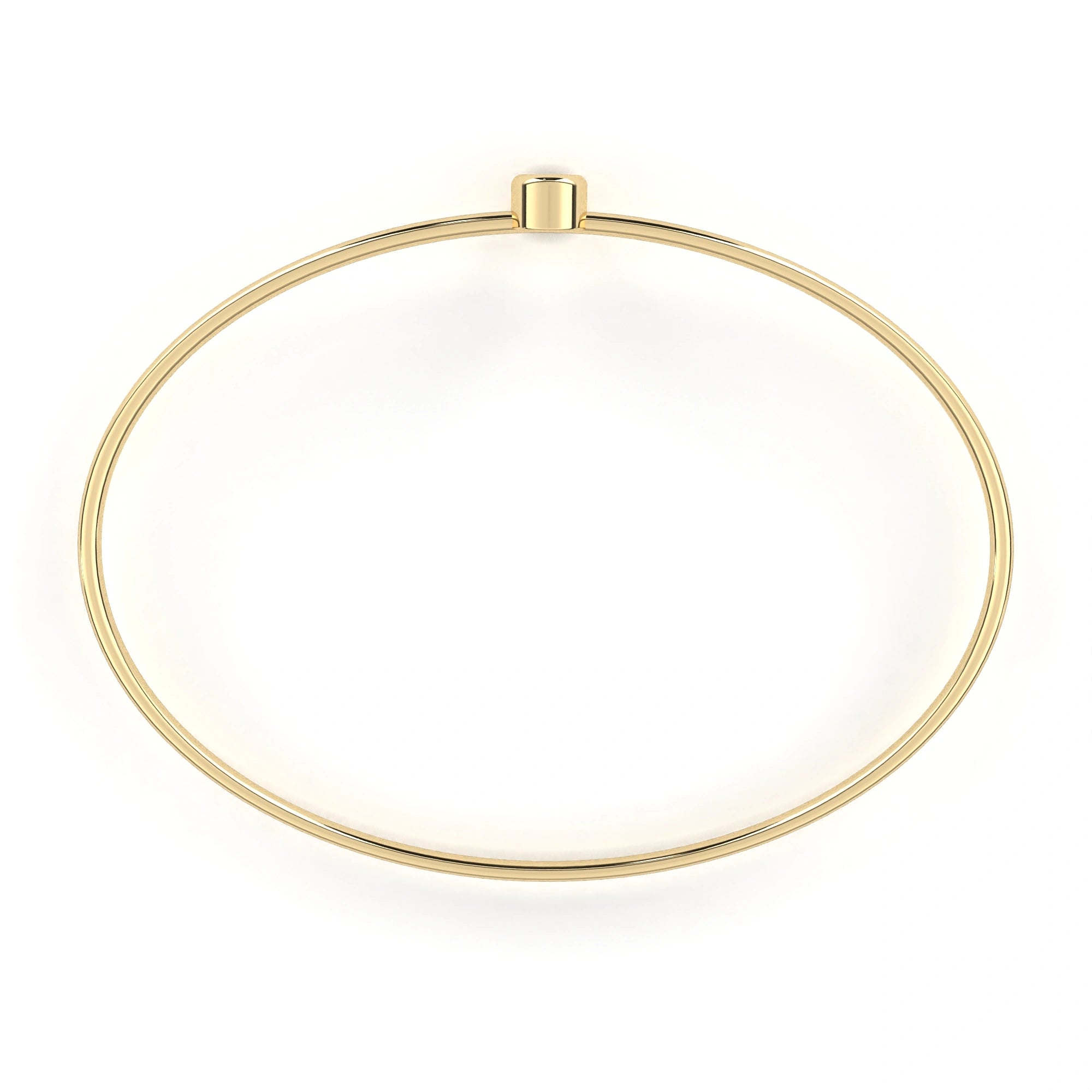 0.11 Carat Bezel Set Diamond Bangle Bracelet in Gold