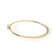 0.11 Carat Bezel Set Diamond Bangle Bracelet in Gold