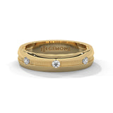 0.12 Ct Lab Diamond Wedding Band Yellow Gold