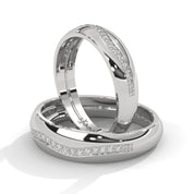 0.14 Ct Lab Diamond Men's Ring Couple Band 950 Platinum Natural Diamond