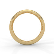 0.16 Ct Lab Diamond Curved Wedding Band Yellow Gold