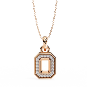 0.20 Ct Lab Diamond Pavé Diamond Pendant in Yellow Gold 18K Rose Gold Natural Diamond