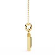 0.20 Ct Lab Diamond Pavé Diamond Pendant in Yellow Gold