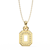 0.20 Ct Lab Diamond Pavé Diamond Pendant in Yellow Gold