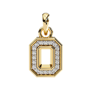 0.20 Ct Lab Diamond Pavé Diamond Pendant in Yellow Gold