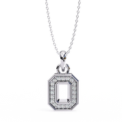 0.20 Ct Lab Diamond Pavé Diamond Pendant in Yellow Gold 950 Platinum Natural Diamond