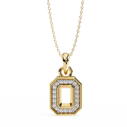 0.20 Ct Lab Diamond Pavé Diamond Pendant in Yellow Gold 18K Yellow Gold Natural Diamond
