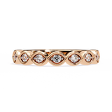 0.21 Carat Round Shape 7 Stone Diamond Wedding Band