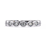0.21 Carat Round Shape 7 Stone Diamond Wedding Band