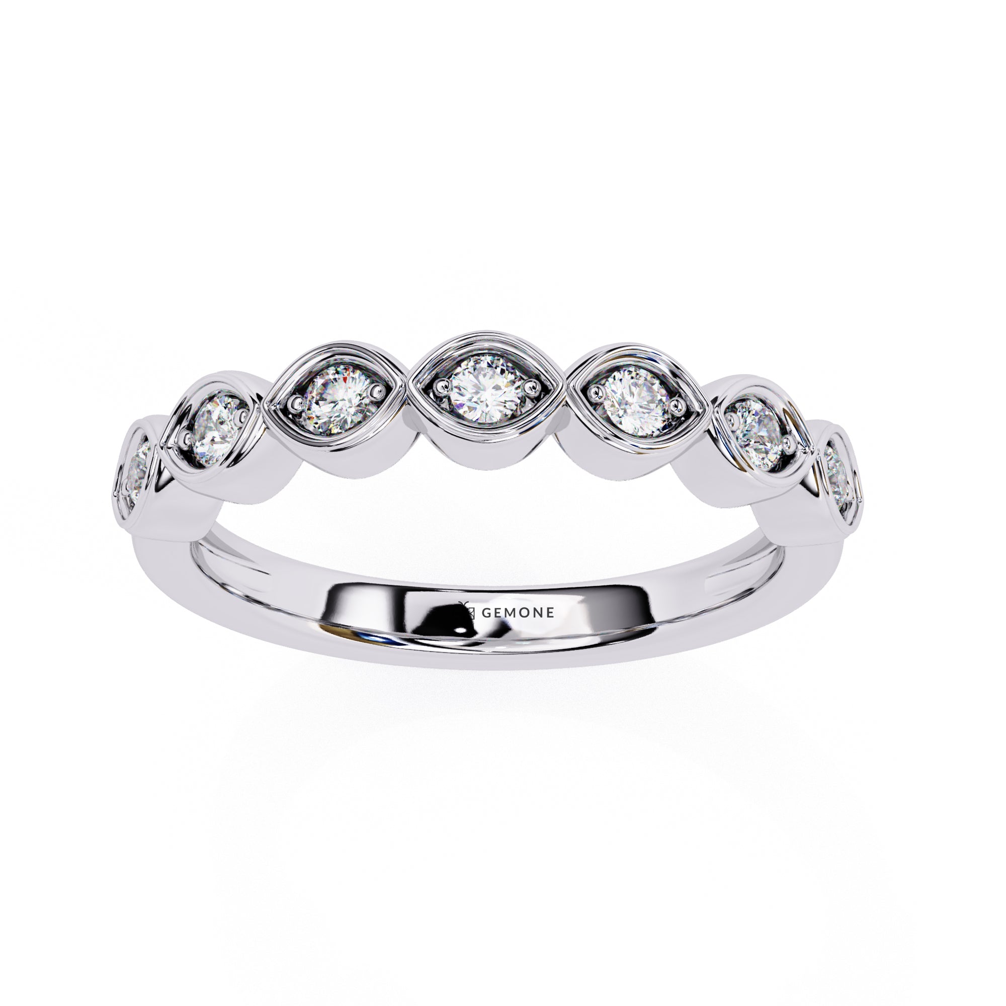 0.21 Carat Round Shape 7 Stone Diamond Wedding Band Diamond Wedding Bands