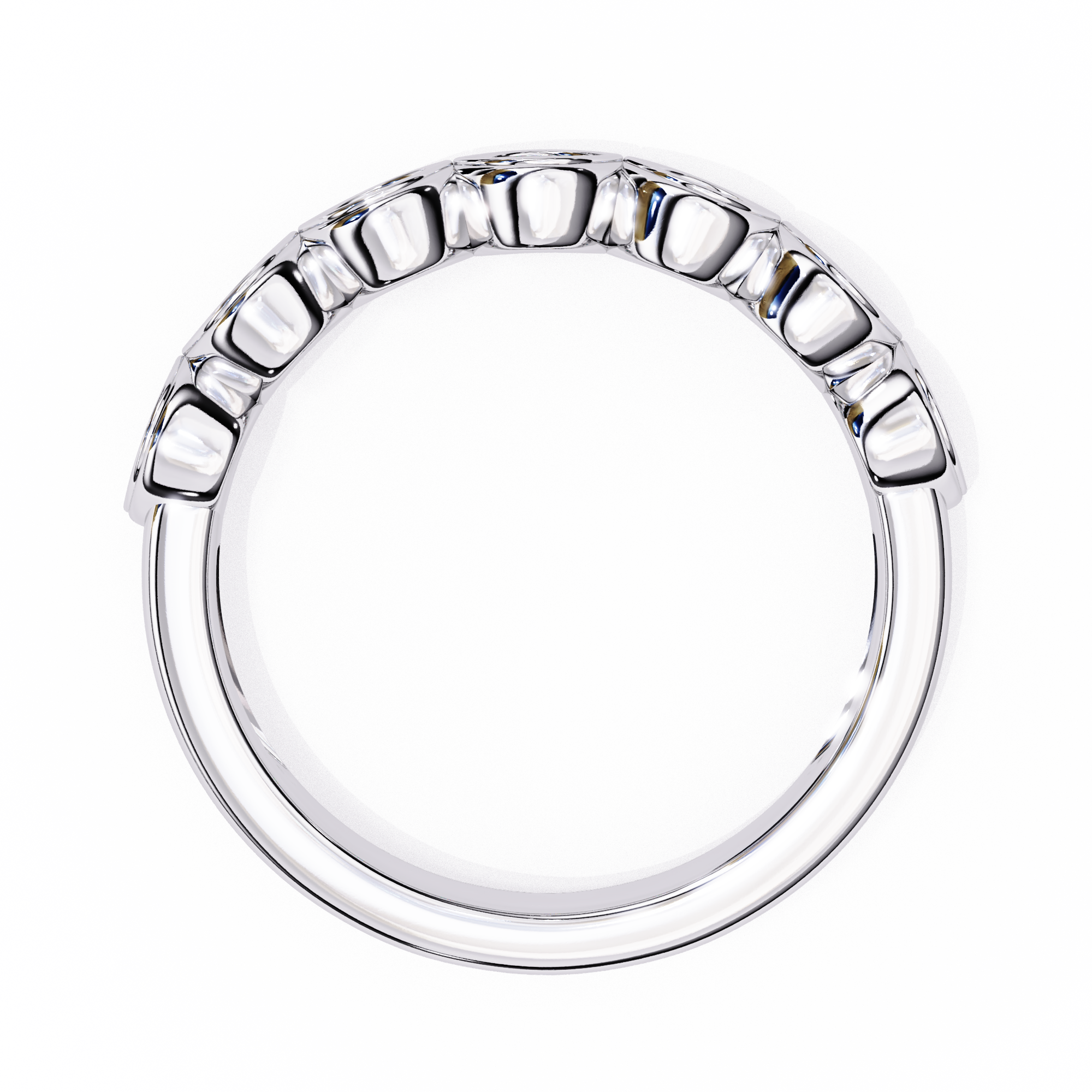 0.21 Carat Round Shape 7 Stone Diamond Wedding Band Diamond Wedding Bands
