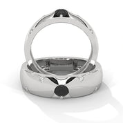 0.29 Carat Women's Black and White Diamond Wedding Band