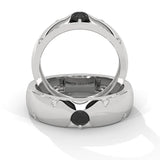 0.29 Carat Women's Black and White Diamond Wedding Band