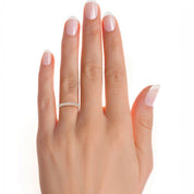 0.29 Ct Round Cut Prong Setting Diamond Half Eternity Band Diamond Wedding Bands