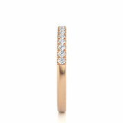 0.29 Ct Round Cut Prong Setting Diamond Half Eternity Band Diamond Wedding Bands