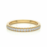 0.25 Ct Round Cut Prong Setting Diamond Half Eternity Wedding Band